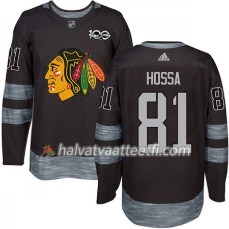 Miesten NHL Chicago Blackhawks Pelipaita Marian Hossa 81 1917-2017 100th Anniversary Adidas Musta Authentic Miesten NHL Chicago Blackhawks Pelipaita Marian Hossa 81 1917-2017 100th Anniversary Adidas Musta Authentic